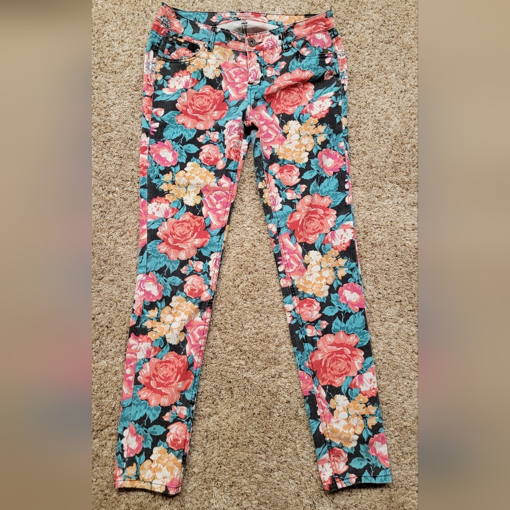 Floral Jeans Sz 7
